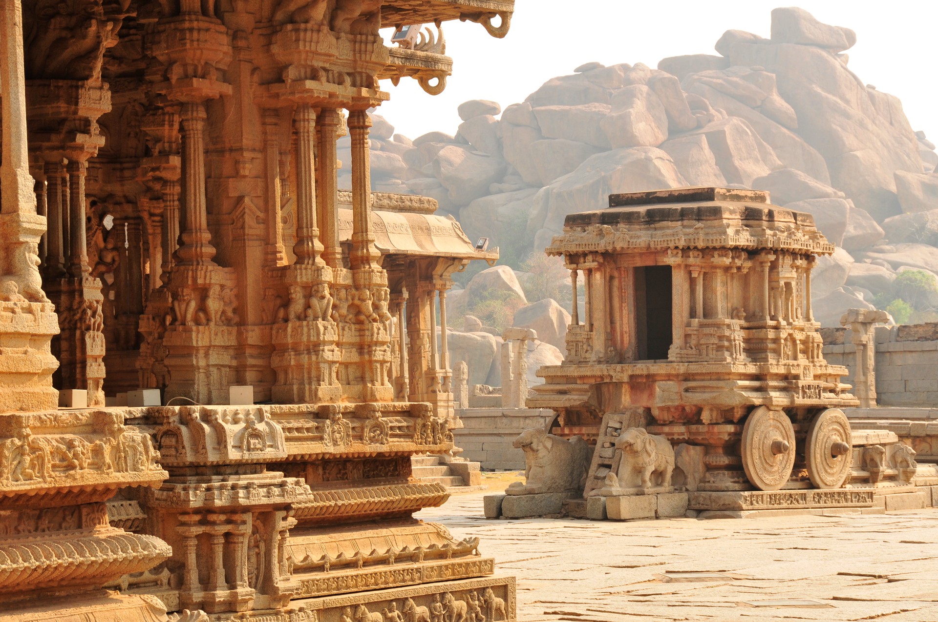 Vittala Temple Stone Chariot,Hampi,Karnataka,India.