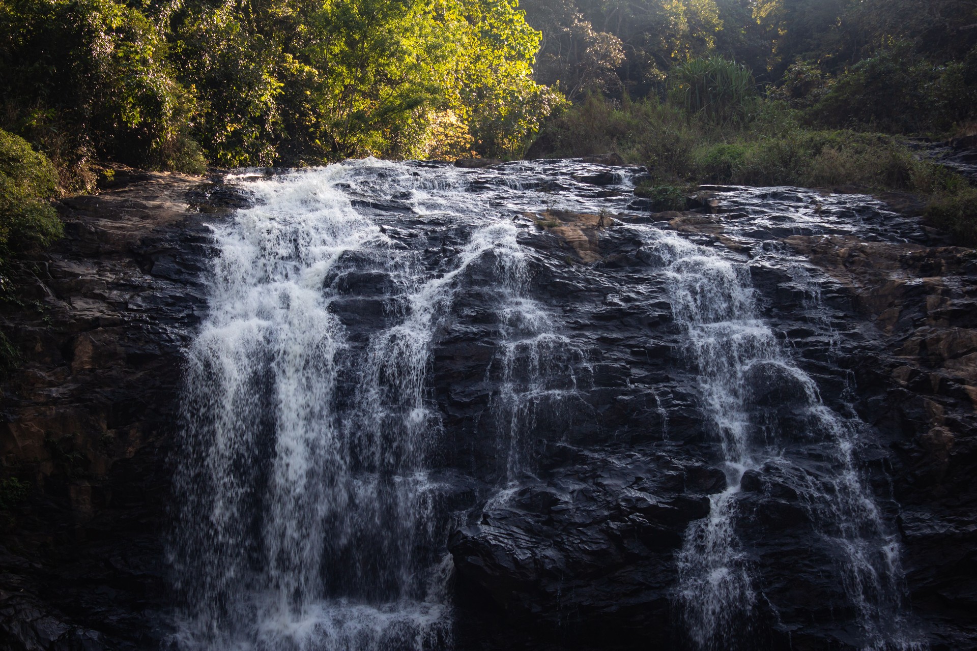 Scenic view of Abbey Falls in Kodagu, in the Western Ghats of Karnataka, India.